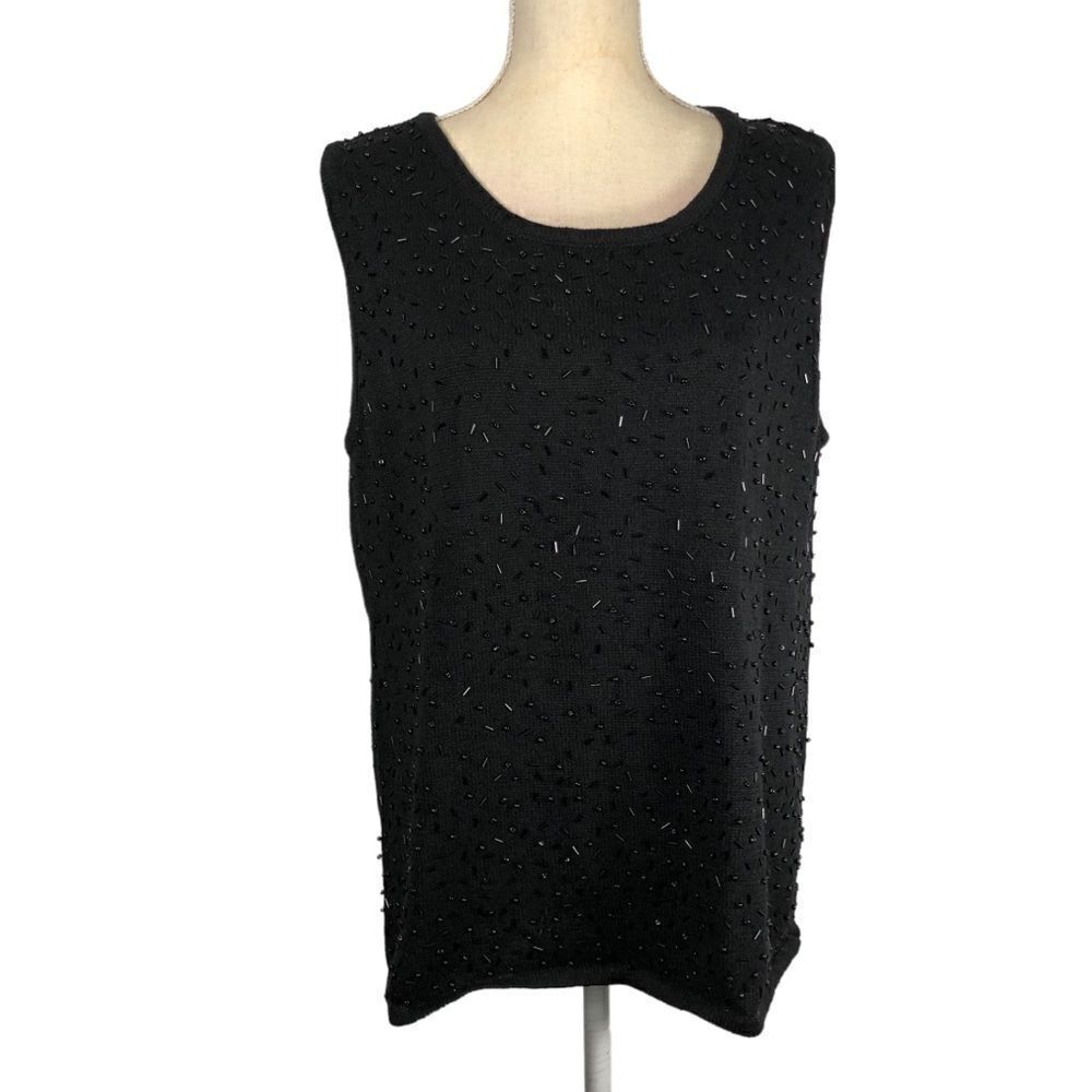 Gladys Bagley Vintage Sleeveless Sweater w/ Sparkle Size 1X